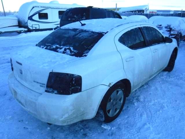 1B3LC46B69N564242 - 2009 DODGE AVENGER SE WHITE photo 4