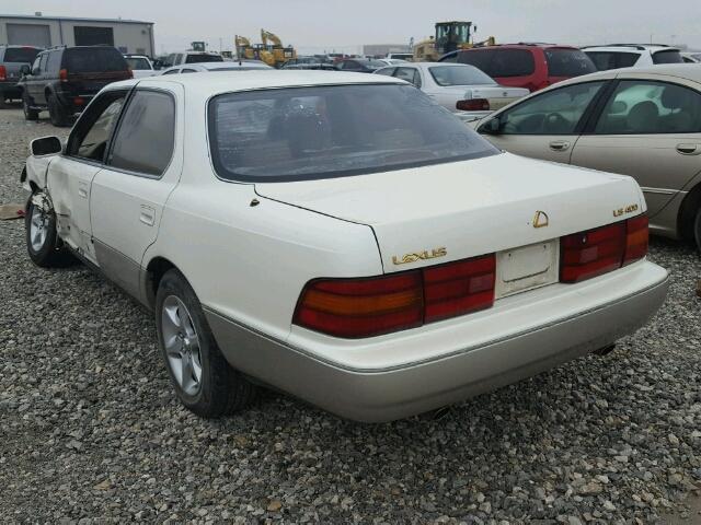 JT8UF11E6N0126529 - 1992 LEXUS LS 400 WHITE photo 3