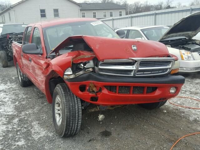 1D7HG38N64S549475 - 2004 DODGE DAKOTA QUA RED photo 1