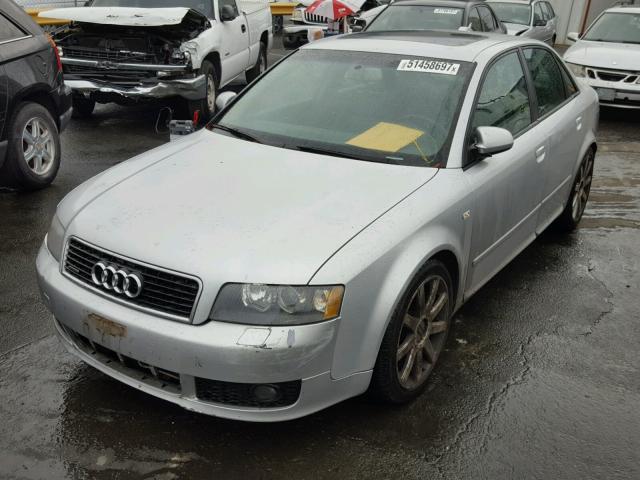 WAULC68E75A051730 - 2005 AUDI A4 1.8T QU SILVER photo 2