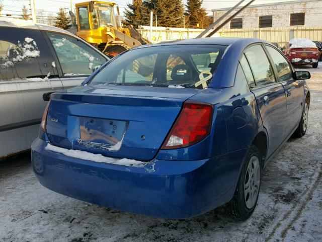 1G8AJ52F04Z214353 - 2004 SATURN ION LEVEL BLUE photo 4