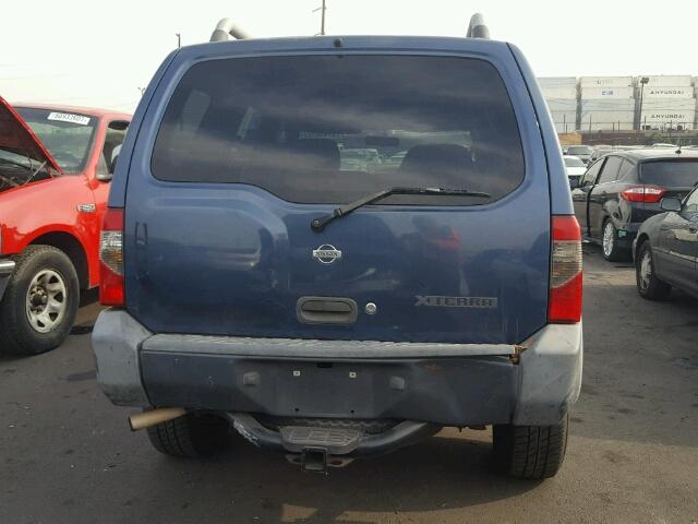 5N1ED28TXYC529109 - 2000 NISSAN XTERRA XE BLUE photo 9