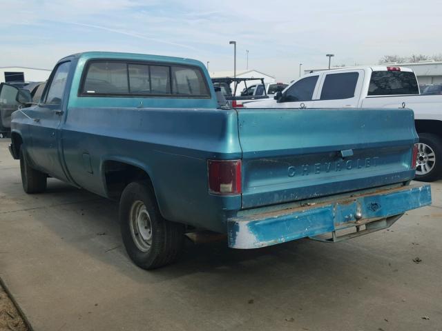 1GCEC14DXEJ174174 - 1984 CHEVROLET C10 TURQUOISE photo 3