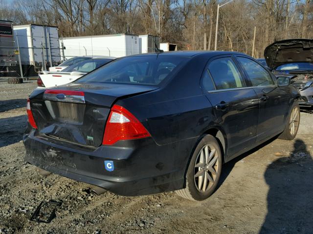 3FAHP0JG1AR287236 - 2010 FORD FUSION SEL BLACK photo 4