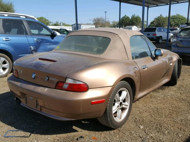 WBACN33461LM02648 - 2001 BMW Z3 2.5 BROWN photo 4