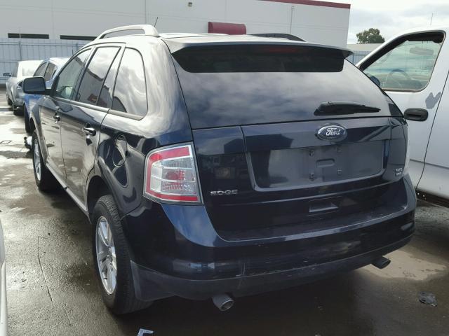 2FMDK48C78BA02951 - 2008 FORD EDGE SEL BLACK photo 3