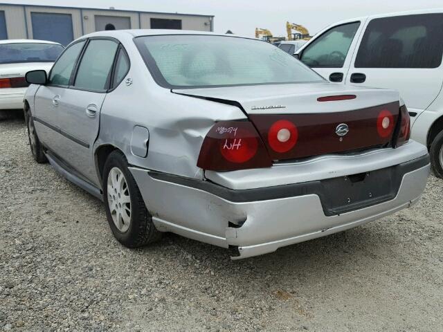 2G1WF52E539221871 - 2003 CHEVROLET IMPALA SILVER photo 3