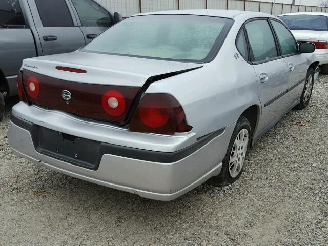 2G1WF52E539221871 - 2003 CHEVROLET IMPALA SILVER photo 4