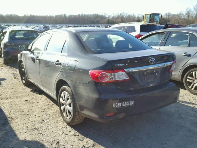 2T1BU4EE6BC659914 - 2011 TOYOTA COROLLA BA BLACK photo 3