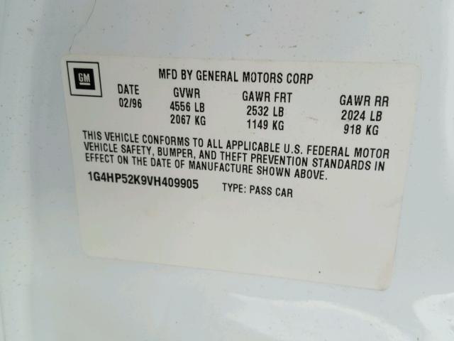 1G4HP52K9VH409905 - 1997 BUICK LESABRE CU RED photo 10