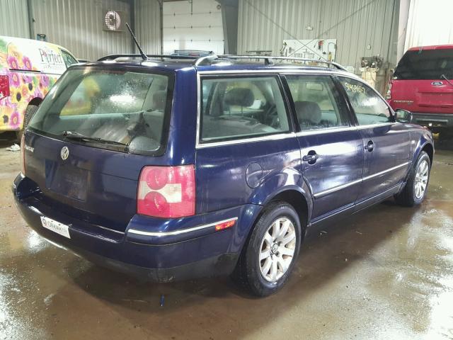 WVWVD63BX3E423542 - 2003 VOLKSWAGEN PASSAT GLS BLUE photo 4