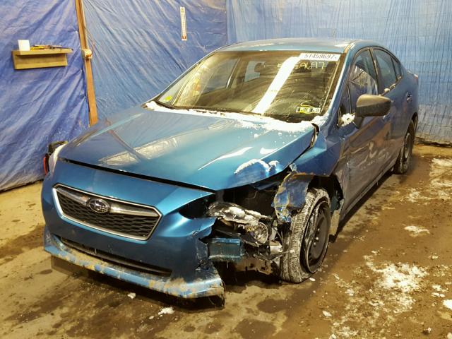 4S3GKAA66H3628852 - 2017 SUBARU IMPREZA BLUE photo 2