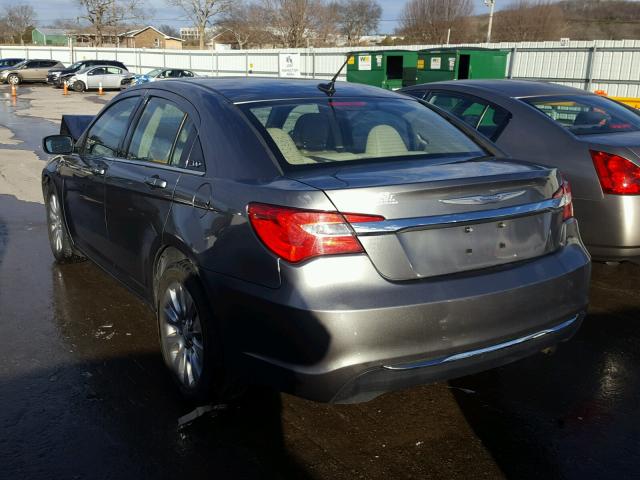 1C3CCBAB2CN192582 - 2012 CHRYSLER 200 LX GRAY photo 3