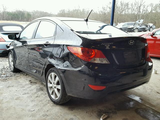 KMHCU4AE7DU423591 - 2013 HYUNDAI ACCENT GLS BLACK photo 3