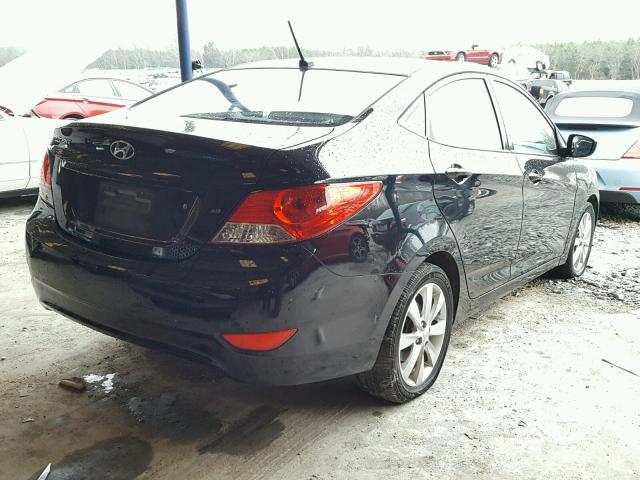 KMHCU4AE7DU423591 - 2013 HYUNDAI ACCENT GLS BLACK photo 4