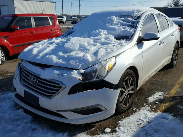 5NPE24AF7FH033065 - 2015 HYUNDAI SONATA SE WHITE photo 2