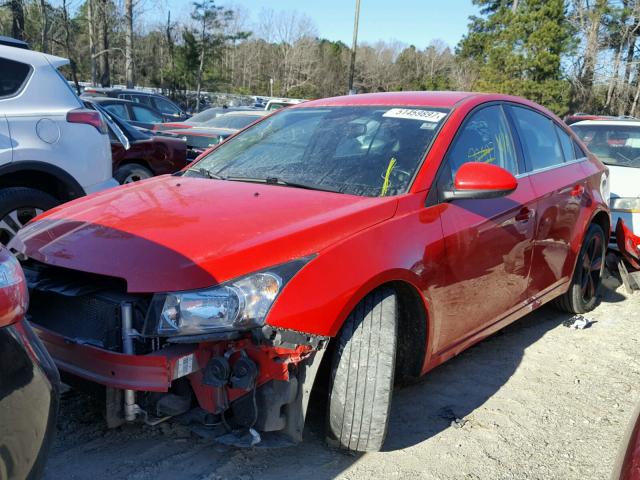 1G1PE5SB8E7221090 - 2014 CHEVROLET CRUZE LT RED photo 2