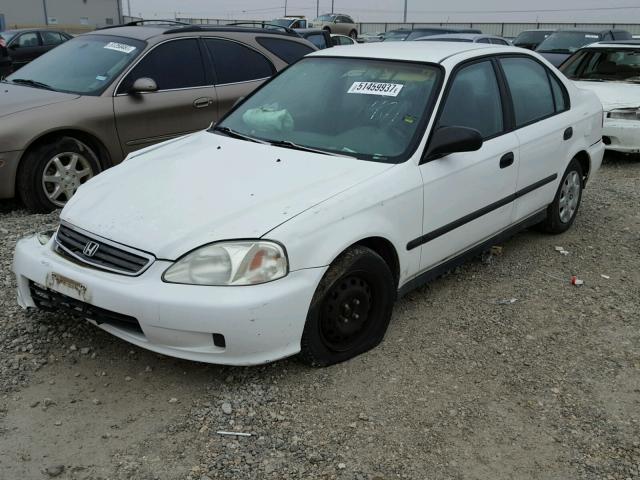 1HGEJ6620YL019190 - 2000 HONDA CIVIC DX WHITE photo 2