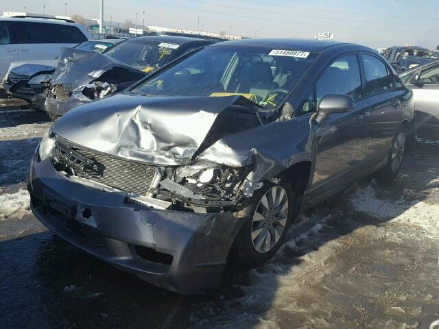 2HGFA1F87AH514579 - 2010 HONDA CIVIC EX GRAY photo 2