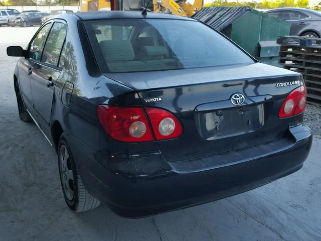 2T1BR32E15C408271 - 2005 TOYOTA COROLLA CE BLACK photo 3