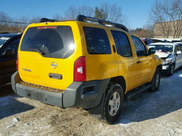 5N1AN08W78C509183 - 2008 NISSAN XTERRA OFF YELLOW photo 4