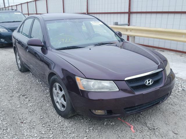 5NPEU46F76H016575 - 2006 HYUNDAI SONATA GLS BURGUNDY photo 1