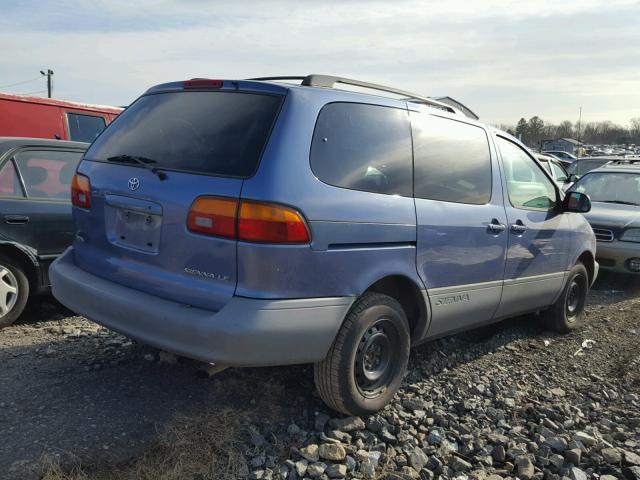 4T3ZF13CXWU011366 - 1998 TOYOTA SIENNA LE BLUE photo 4