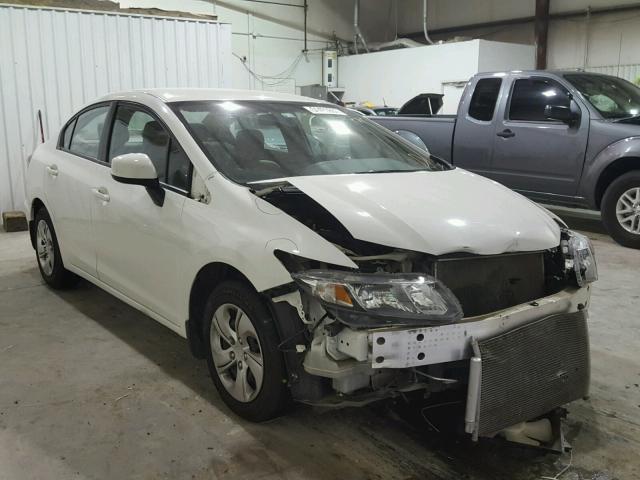 2HGFB2F55DH601345 - 2013 HONDA CIVIC LX WHITE photo 1