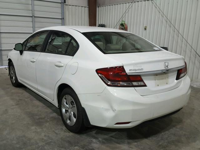 2HGFB2F55DH601345 - 2013 HONDA CIVIC LX WHITE photo 3