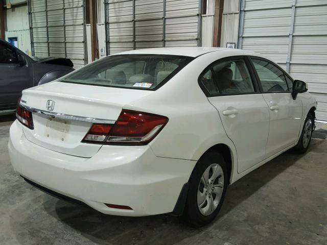 2HGFB2F55DH601345 - 2013 HONDA CIVIC LX WHITE photo 4