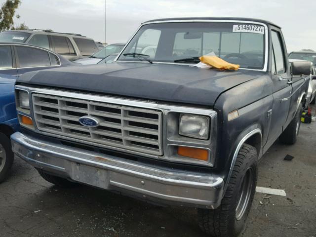 1FTDF15Y1FKA60127 - 1985 FORD F150 BLACK photo 2