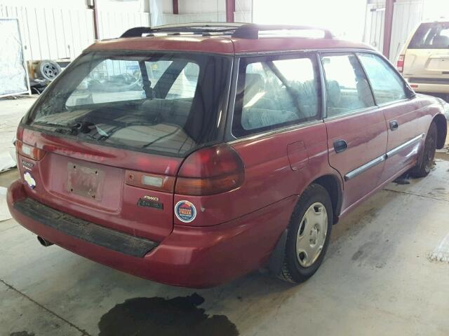 4S3BK4258V6318424 - 1997 SUBARU LEGACY BRI RED photo 4