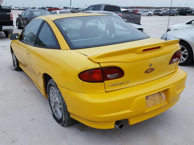 1G1JH12F227277482 - 2002 CHEVROLET CAVALIER L YELLOW photo 3