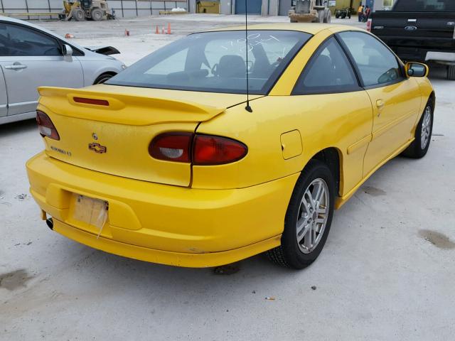 1G1JH12F227277482 - 2002 CHEVROLET CAVALIER L YELLOW photo 4