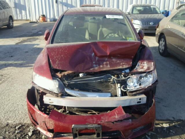 2HGFA1F5XBH514485 - 2011 HONDA CIVIC LX RED photo 9