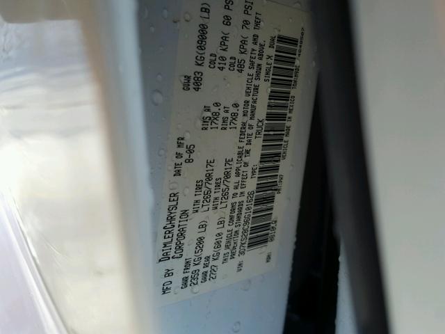 3D7KS28C96G101626 - 2006 DODGE RAM 2500 S WHITE photo 10