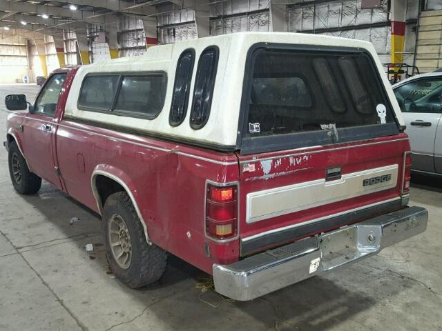 1B7FL26X9KS116581 - 1989 DODGE DAKOTA RED photo 3