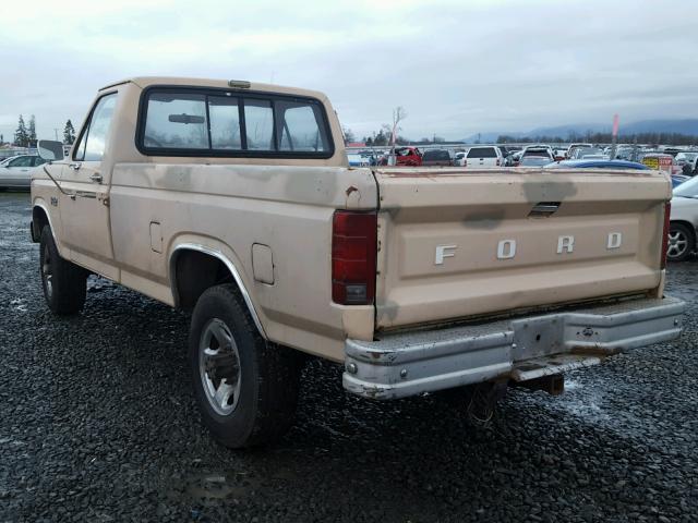 1FTHF26L4GPB02921 - 1986 FORD F250 TAN photo 3