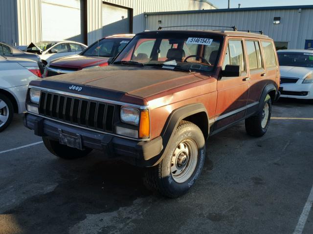 1JCWB7834GT114070 - 1986 JEEP CHEROKEE C RED photo 2