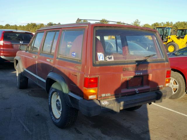 1JCWB7834GT114070 - 1986 JEEP CHEROKEE C RED photo 3