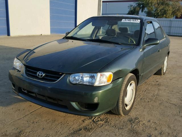 1NXBR12E81Z424819 - 2001 TOYOTA COROLLA CE GREEN photo 2