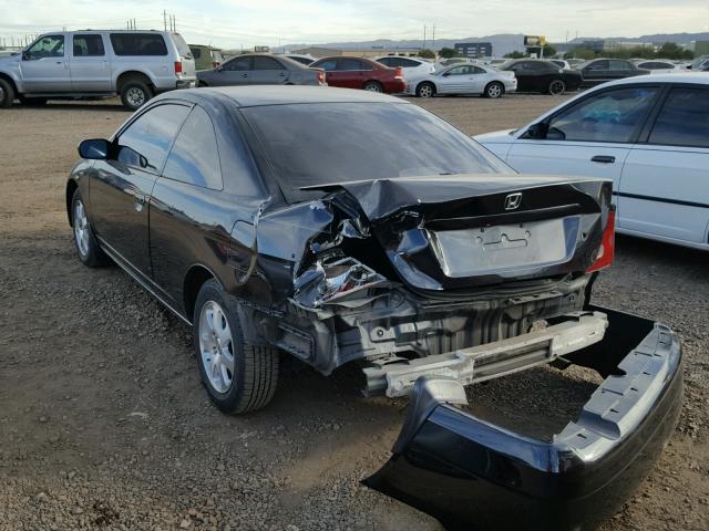 1HGEM22923L049402 - 2003 HONDA CIVIC EX 黑色 照片 3