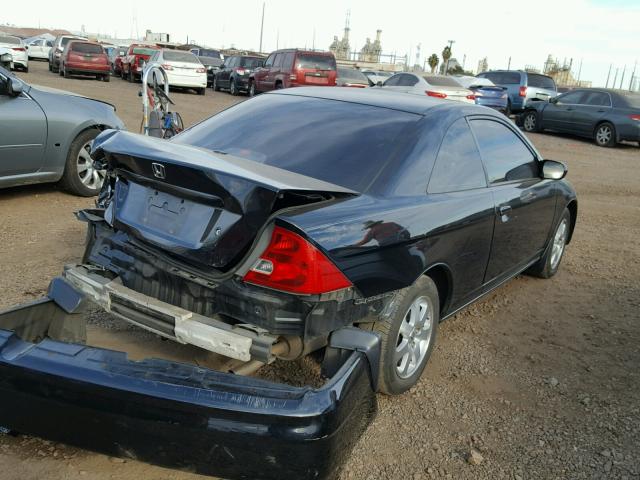 1HGEM22923L049402 - 2003 HONDA CIVIC EX BLACK photo 4