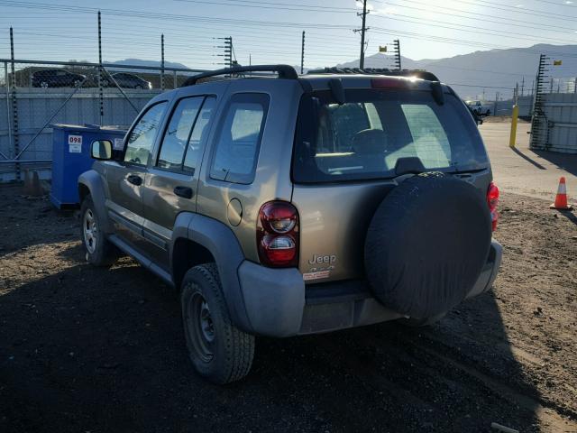 1J8GL48K07W662406 - 2007 JEEP LIBERTY SP BROWN photo 3
