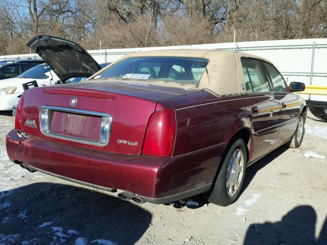 1G6KD54Y71U239679 - 2001 CADILLAC DEVILLE BURGUNDY photo 4