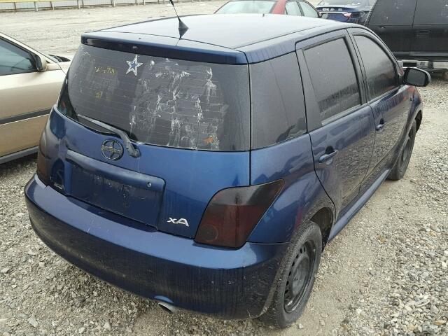 JTKKT624X60158530 - 2006 TOYOTA SCION XA BLUE photo 4