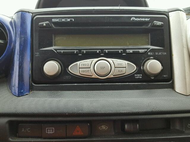 JTKKT624X60158530 - 2006 TOYOTA SCION XA BLUE photo 9