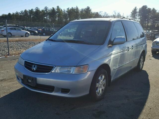 2HKRL18002H585824 - 2002 HONDA ODYSSEY EX BLUE photo 2