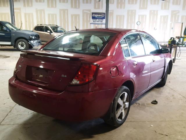 1G8AL55B46Z107537 - 2006 SATURN ION LEVEL MAROON photo 4