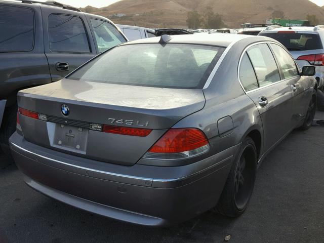 WBAGN63555DS58473 - 2005 BMW 745 LI GRAY photo 4